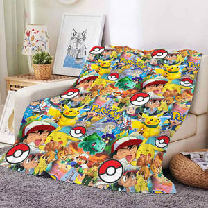 5000 Design Cute Anime Cartoon Pokemoned Plush <b>Blanket</b> Custom Sublimation Printing Coral Fleece Flannel <b>Throw</b> <b>Blankets</b> - Product Image 3