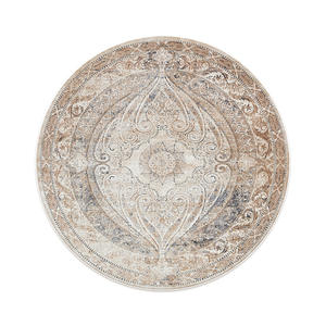 Alfombra Redonda Elegante de Imitación de Cachemira de 200 cm, Estilo Retro Francés, Alfombra para Sala de Estar, Dormitorio, Decoración del Hogar - Product Image 5