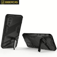 Coque de téléphone portable en TPU+PC à design blindé antichoc, vente en gros d'usine, pour OPPO REALME 7 PRO, avec support intégré