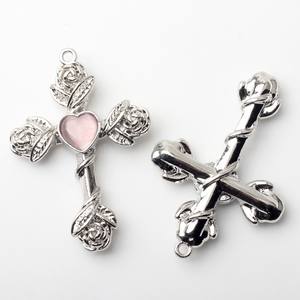 Mới Nhất Thiết Kế Chữ Thập Hình Dạng Mặt Dây Chuyền Charms Kẽm Hợp Kim Mặt Dây Vòng Đeo Tay <span class=keywords><strong>Handmade</strong></span> Tự Làm Đồ Trang Sức Phụ Kiện - Product Image 6