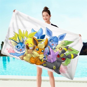 ผ้าขนหนูเด็กคุณภาพสูงลายการ์ตูนโปเกมอน ขนาดใหญ่ เนื้อไมโครไฟเบอร์นุ่มพิเศษ ซึมซับน้ำได้ดี แห้งเร็ว เหมาะสำหรับสระว่ายน้ำ ท่องเที่ยว อาบน้ำ และชายหาด - Product Image 6