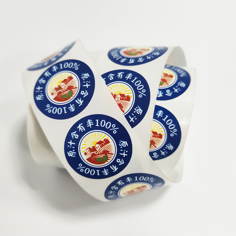 Personalized Product Custom Circle Round Stickers Waterproof Self Adhesive Vinyl Sticker Label Printing logo Sticker Roll