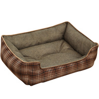 Grand lit orthopédique de luxe lavable en mousse à mémoire de forme pour chien, coussin pour chats et chiens, lits carrés confortables pour animaux de compagnie, vente en gros
