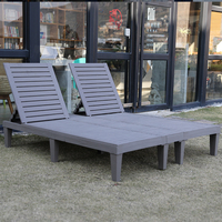Chaise longue de jardin confortable extérieure piscine plage double chaises longues chaise de plage