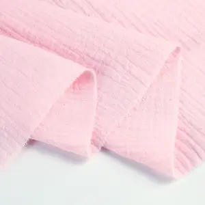 Фабричная дешевая ткань из органического хлопка с двойным муслином, марлевая ткань для детской ткани