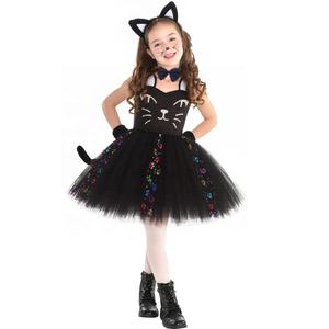 Disfraces <span class=keywords><strong>de</strong></span> Princesa para <span class=keywords><strong>Niñas</strong></span>, con Estampado <span class=keywords><strong>de</strong></span> Huellas <span class=keywords><strong>de</strong></span> Patas Coloridas, <span class=keywords><strong>de</strong></span> Poliéster, para Halloween, Cosplay <span class=keywords><strong>de</strong></span> Películas y Televisión, Actuaciones Escénicas, Venta al Por Mayor - Product Image 2