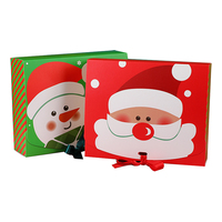 Boîte cadeau de Noël personnalisée avec gaufrage, papier artistique, matériaux recyclés, comprend des sacs - MOQ 500 pièces