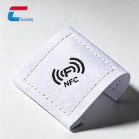 Étiquette en tissu NFC brodée personnalisée, lavable, intelligente, pour vêtements