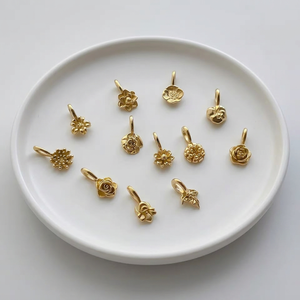 ชุดจี้<span class=keywords><strong>ดอก</strong></span>ไม้ประจำเดือนเกิด 7 มม. 12 แบบ ชุบทอง 18K PVD บนสแตนเลสสตีล กันน้ำ ไม่หมอง สำหรับทำเครื่องประดับ - Product Image 1