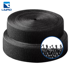 Rouleaux de <span class=keywords><strong>boucle</strong></span> de crochet en nylon de largeur personnalisée écologique ruban de camouflage noir <span class=keywords><strong>blanc</strong></span> en polyester mélangé pour le tissu de carton d'équipement de sport - Product Image 1