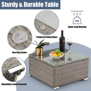 <span class=keywords><strong>Promotion</strong></span> d'usine Vente à <span class=keywords><strong>bas</strong></span> prix Ensemble <span class=keywords><strong>de</strong></span> canapés <span class=keywords><strong>de</strong></span> <span class=keywords><strong>jardin</strong></span> et <span class=keywords><strong>de</strong></span> balcon en rotin PE en aluminium Mobilier d'extérieur - Product Image 5