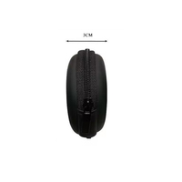 Étui de chargement pour écouteurs OEM personnalisable en EVA, rond, avec blocage RFID, design portable, fermeture éclair, protection de voyage
