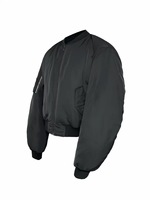 Blouson Bomber Vintage Lavé Coupe-Vent Imperméable 2026 en Gros ODM, Manteau Streetwear Rétro avec Logo Frontal, Étiquette de Marque Personnalisée OEM