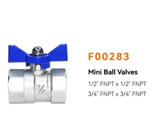BODE 2024 recién llegado Mini válvula de bola de Gas latón 3/4 válvula de bola de Gas con mango de mariposa azul