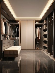 <span class=keywords><strong>Vestidor</strong></span> a Medida Estilo Italiano BALOM, Iluminación LED Integrada en el Techo, <span class=keywords><strong>Armarios</strong></span> y Estantes de Exhibición - Product Image 1