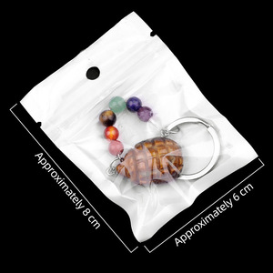 จี้คริสตัลควอตซ์ธรรมชาติรูปเม่น ลดราคาพิเศษ สำหรับบำบัด 7 จักระ พร้อมสายคล้องแบบพวงกุญแจ ดีไซน์งานฝีมือ ของตกแต่งงานปาร์ตี้ ของขวัญ - Product Image 5