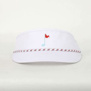 BSCI Factory Wholesale Custom Embroidery Logo Outdoor Sport Rope Visor <b>Hat</b>,Sun Uv Protection Quick Dry White Visor Golf Cap - Product Image 2
