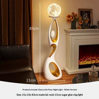 Lampe sur pied LED design moderne minimaliste en résine pour salon d'hôtel, sculpture d'angle, décoration artistique