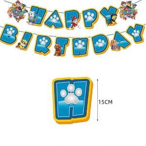 Set de Decoración para Fiesta de <span class=keywords><strong>Cumpleaños</strong></span> Infantil de Patrulla Canina, Vasos y Platos Desechables de Papel, Bandera de Perro para Fiestas Temáticas - Product Image 3