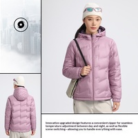 Veste réversible pour femme, nouveau style automne/hiver, manteau matelassé coupe-vent pour l'extérieur, 90% de rembourrage, à capuche, chaud, tendance, couleur unie
