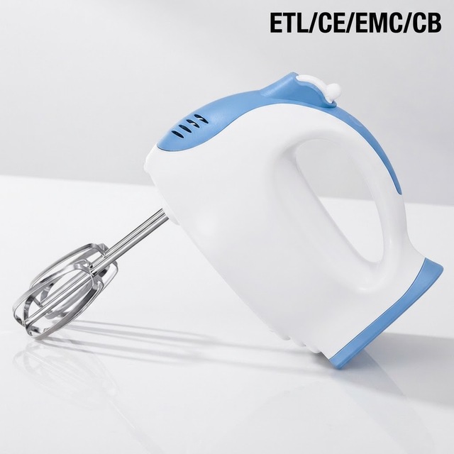 5 Speed Electric Hand Mixer 150W with Dough Hook and Egg Beater Handheld Cake Baking Food Mixer Featuring Pure Copper AC Motor