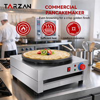 Crêpière électrique professionnelle de comptoir pour restaurants, hôtels et cuisines