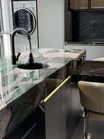Comptoir de luxe en quartzite vert Fuchsite, plan de travail en marbre pour hôtel et maison