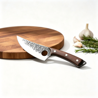 Ensemble de couteaux de cuisine forgés à la main, couteau de boucher serbe, couteau de chef et couteau viking, manche en bois, ensemble de couteaux de chef de qualité pour la cuisine