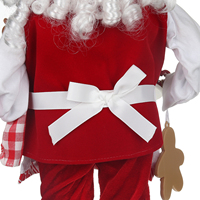 Hadiah natal dapur memasak koki Santa Natal koki Santa Figurine 50CM kue jahe koki Santa Figurine
