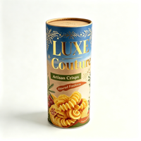Boîte ronde rigide de luxe pour Noël, pour emballages de chips de pommes de terre et de snacks gastronomiques, impression personnalisée, fabricant