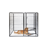 Chenil pour chien en acier inoxydable pliable, solide, en vente, pas cher, en stock, remise, cage pour chien de grande taille, clôture pour chien de petite taille, parc pour animaux de compagnie