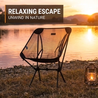 Nouvelle conception de chaise de camping pliante en aluminium respirante et ultralégère, chaise portable pour la pêche, la plage, le dessin