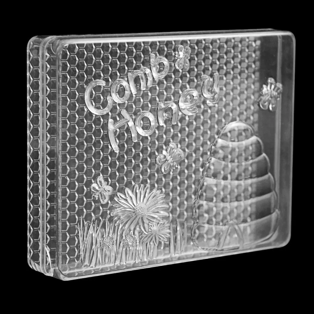 2023 Caja de miel transparente vacía para abejas al por mayor Peine Cassette de miel/peine contenedor de miel