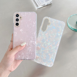 Mignon Femmes Style Doux IMD Cas pour <span class=keywords><strong>Samsung</strong></span> A14 A34 <span class=keywords><strong>A52</strong></span> A53 A54 S22 S23 Paillettes Translucide Perle Jade Motif Shell Cas - Product Image 1