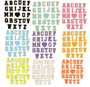 A B C D E F G H I J K L m n màu hồng chữ cái tiếng anh các bản vá lỗi cho quần áo áo áo khoác vá thêu quần áo đính - Product Image 5