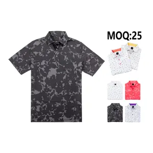 Wholesale Men Polo Tshirt Golf Polo Shirt Polyester Spandex Golf Clothing Fit Dry Golf Shirt For Men