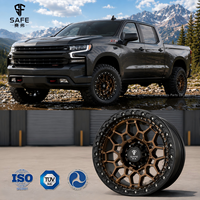 Jantes forgées Beadlock hexagonales personnalisées, finition noir mat, 17-20 pouces, 8x165.1, pour camion tout-terrain, jantes de rechange compatibles avec Dodge Ram 1500