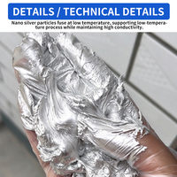 Pâte d'argent de haute pureté 99,9 %, pâte conductrice, pâte d'argent pour film épais, pâte d'argent imprimable à l'écran, cellules solaires photovoltaïques