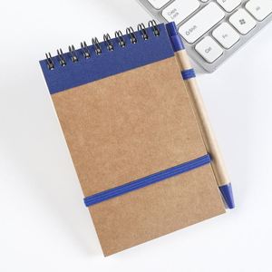 YS59 Environmentally Friendly and Recyclable Kraft Paper Card Cover Bandage Spiral Binding Notebook with Pen - Product Image 3