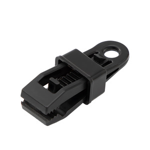 Tent Clip A1412 Black Plastic Canopy Fixing Buckle For Outdoor Tents And Sunshade Nets Windproof Rope Fastener - Product Image 1
