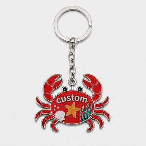 Llaveros de Cangrejos Personalizados al por Mayor de Alta Calidad, Cadenas de Adornos de Criaturas Marinas, Llavero de Recuerdo Promocional para Acuarios - Product Image 2