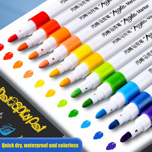 Juego de rotuladores acrílicos multicolores <span class=keywords><strong>para</strong></span> niños <span class=keywords><strong>para</strong></span> <span class=keywords><strong>ropa</strong></span>, zapatos, sombreros, pintura, dibujo lineal creativo en plástico duradero HECHO DE ARTE - Product Image 4