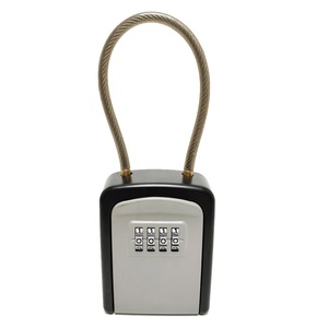Steel Cable Shackle Portable Mini Small Key Lock Box Hide a Key Safe Lockbox Car Key Safe