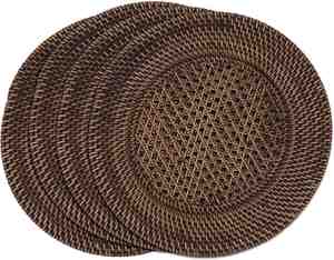 Plato de Carga Desechable Ecológico de Ratán Hecho a Mano, Vajilla Elegante y de Lujo para Hoteles y Restaurantes - Product Image 3