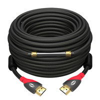 Kabel HDMI 2.0 Panjang 4K Grosir Pabrik, Kecepatan Tinggi 18Gbps, Kabel Video HDMI Pasif dengan Selubung Nilon untuk Proyektor Monitor