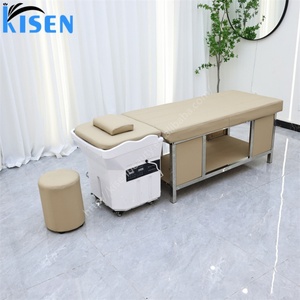 Kisen Freestanding Shampoo Bed Head Spa <b>Table</b> with 60L Water tank No Plumbing Installation Perfect for Salon Events - Product Image 6