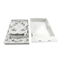 Boîtier de terminaison murale FTTH pour fibre optique, 2 ports, adaptateur SC/LC, couvercle à encliquetage, cassette de raccordement à charnière, intérieur