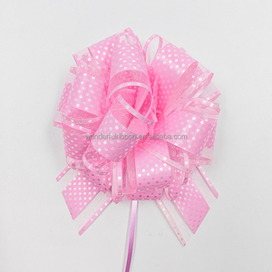 크리스마스 트리 장식 활 리본 점선 얇은 명주 그물 12 색 옵션 선물을위한 리본과 활 결혼식 - Product Image 2