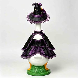 Disfraz personalizado para pato de porche, disfraz para estatua de pato de porche, ropa para figurina de cisne de exterior de Halloween, ropa para mascotas, disfraz de vestido de bruja - Product Image 3