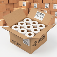 Étiquette d'expédition thermique directe recyclable de 110 mm 4x6, autocollante, en rouleau, pour imprimante thermique, emballage